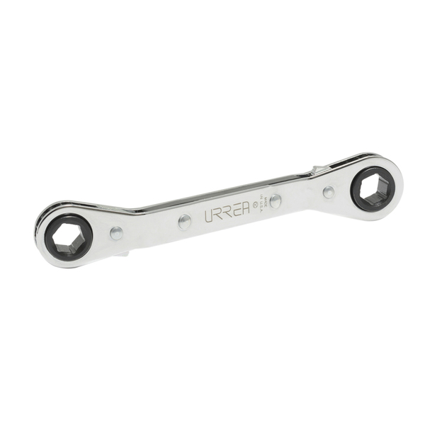 Urrea 12-Pt and 6 pt offset ratcheting box-end wrench, 19X21Mm opening size. 1187M